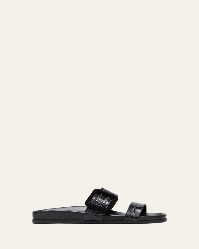Mayfu Fussbett Croco Slide Sandals
